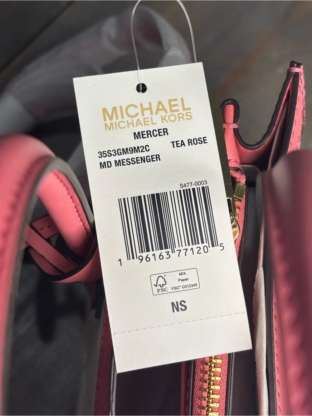 Michael Kors Pink & Cream Mini Satchel